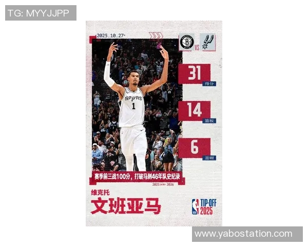 文班亚马砍下24分15板表现惊艳马刺新赛季比赛引发广泛关注